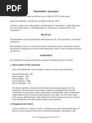 Shareholder Agreement