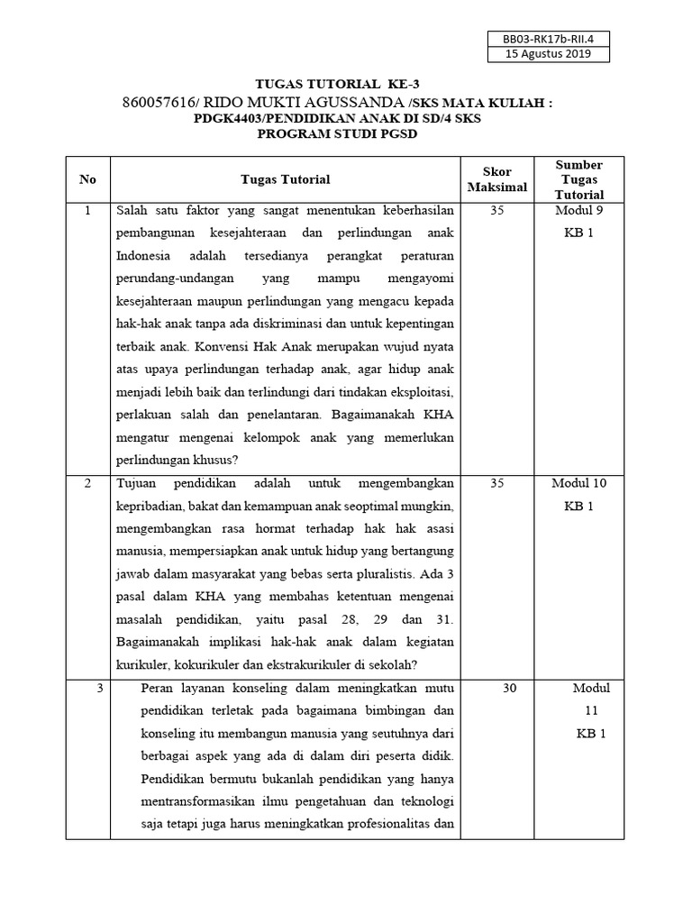 Tugas 3 Tutorial Online | PDF