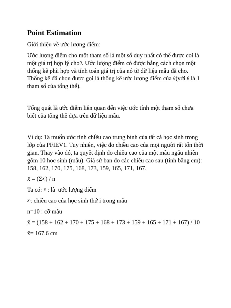 Point Estimation | PDF