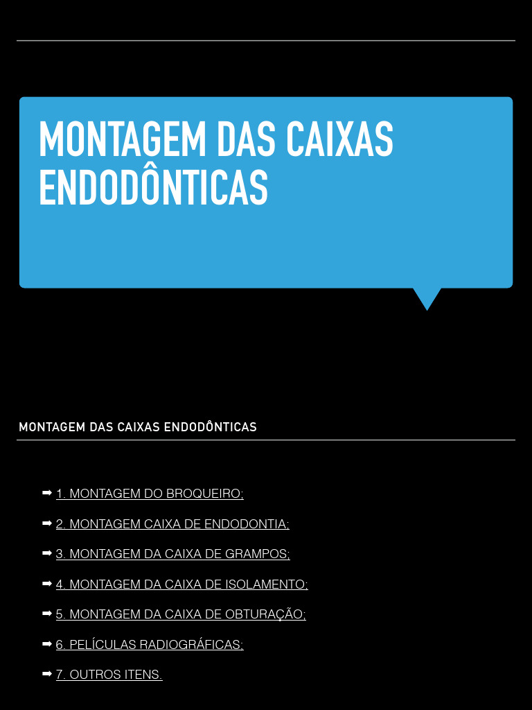 Montagem de Caixas Endodônticas | PDF