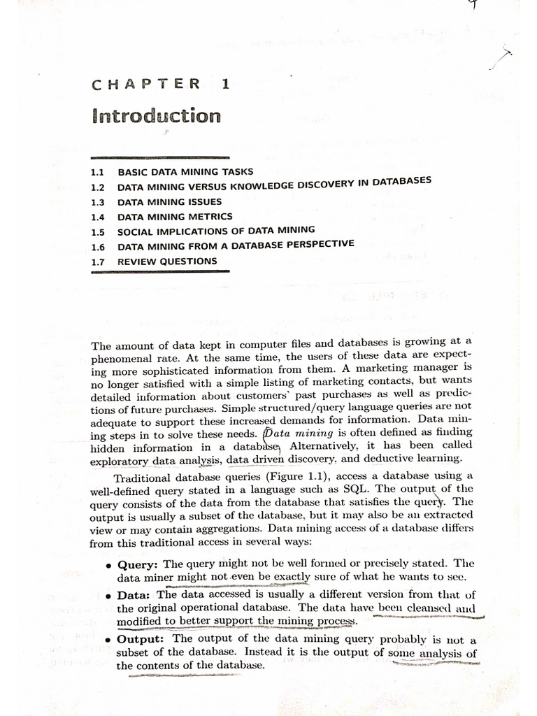 Data Mining PDF For Ug and PG Notes Unit 1 | PDF