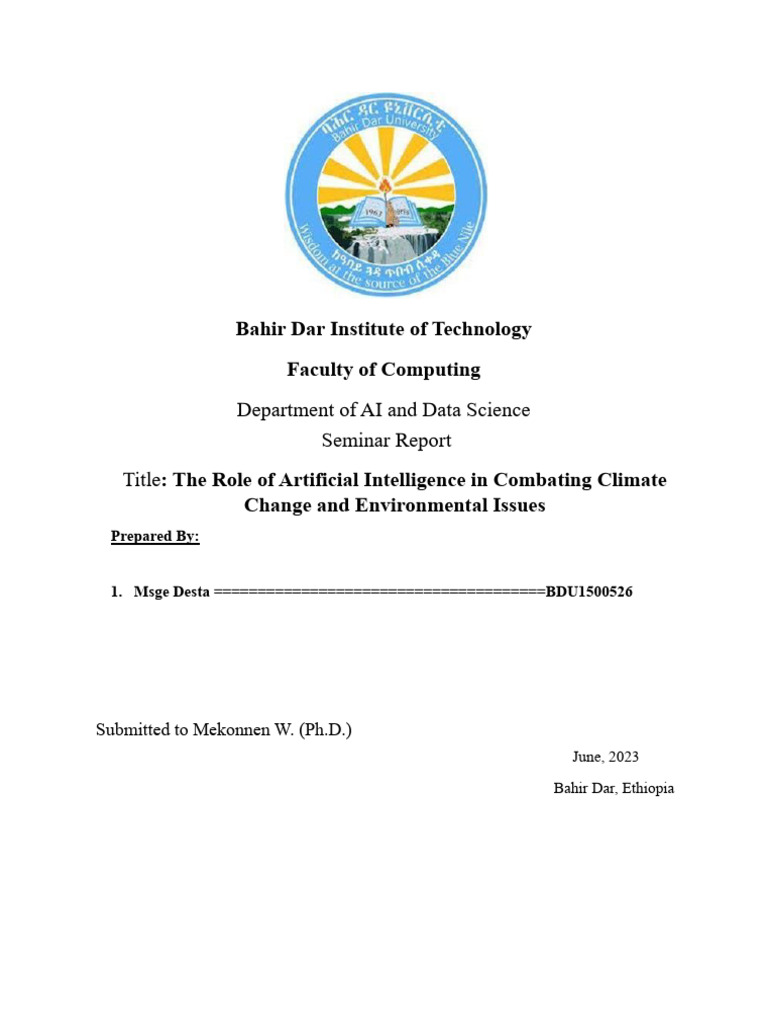 AI's Impact on Climate Change Solutions | PDF | Artificial Intelligence ...
