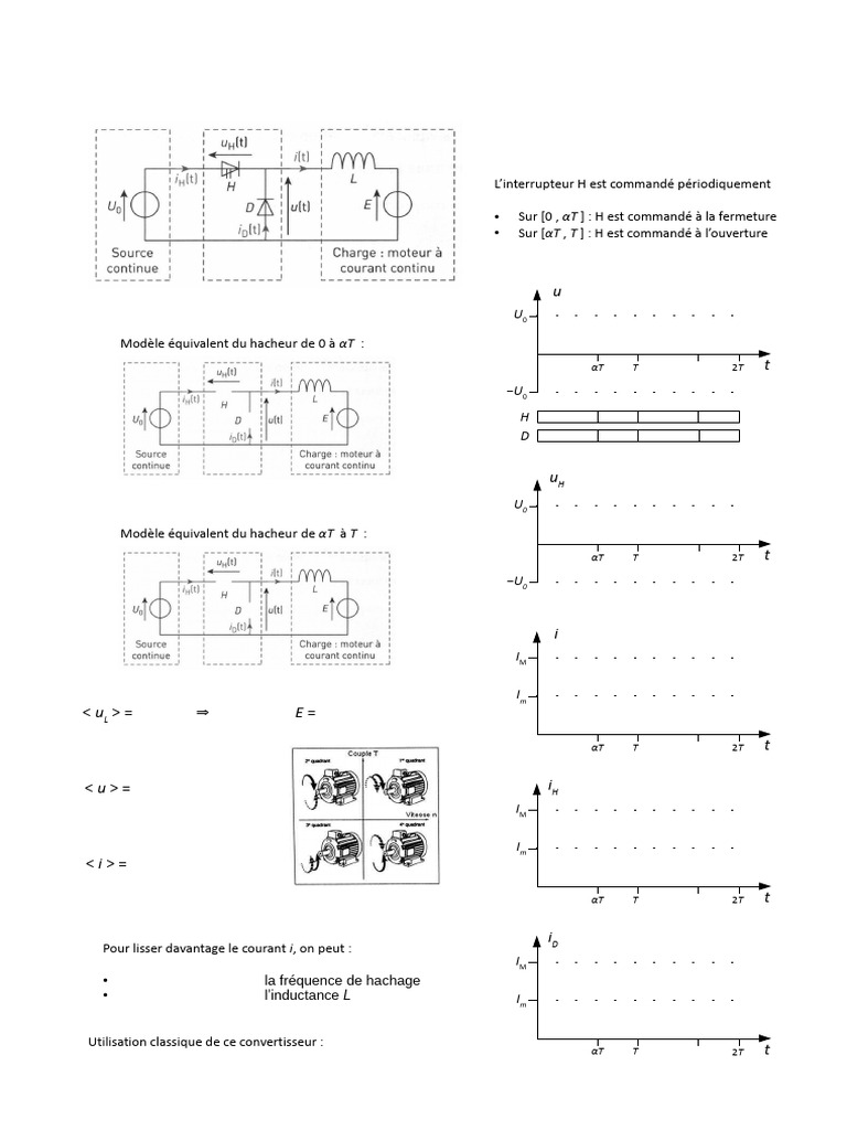 Fonctionnement du hacheur de courant | PDF | Circuit électronique ...
