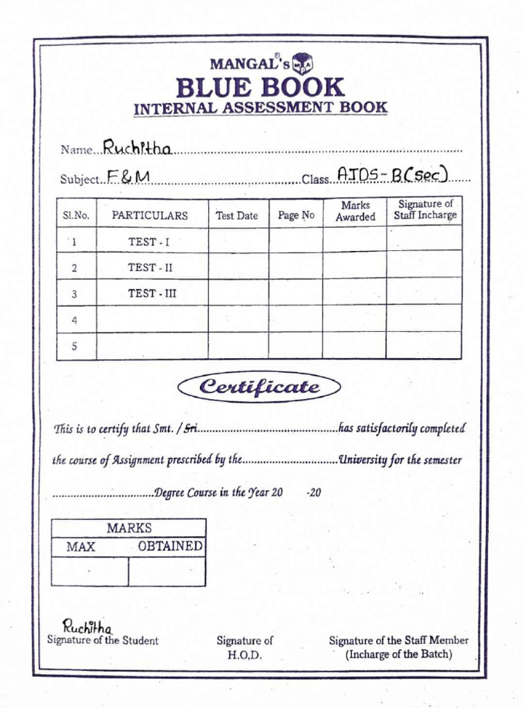 Ruchitha F&M Assignment 2 | PDF