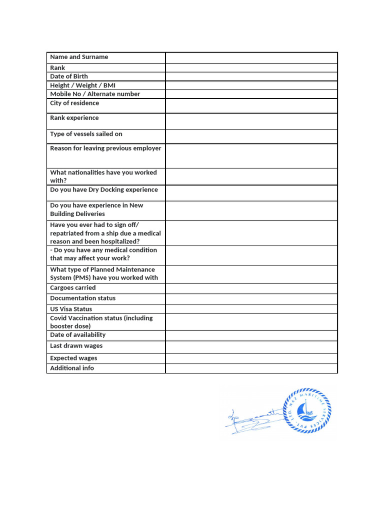Umms Questionnare Form .... | PDF