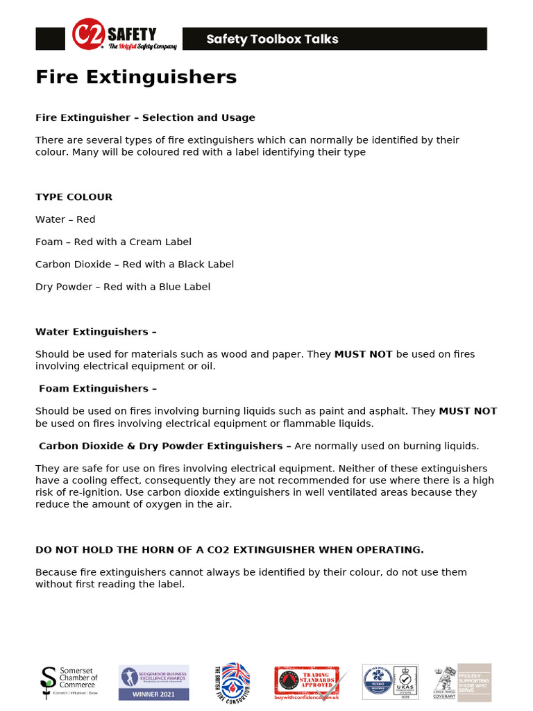 Fire Extinguishers | PDF