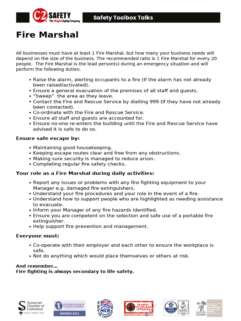 Fire Marshal | PDF