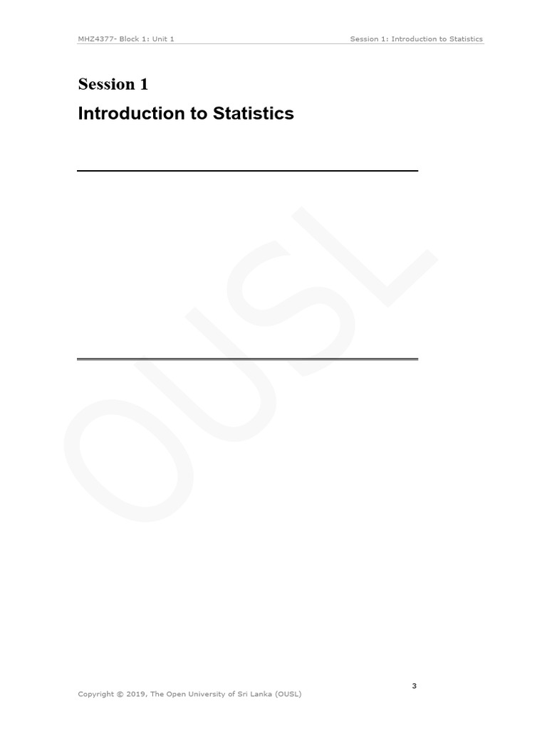 Introduction to Statistics Basics | PDF | Statistics | Statistical ...