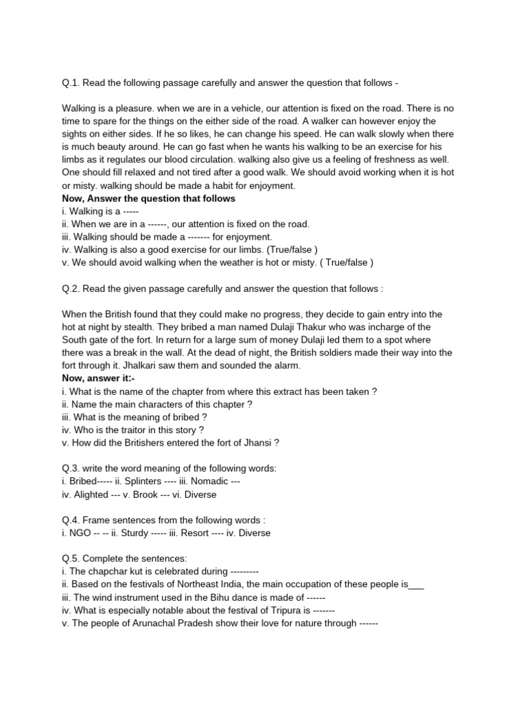 Class 6 Set 2 | PDF | Linguistics | Linguistic Morphology