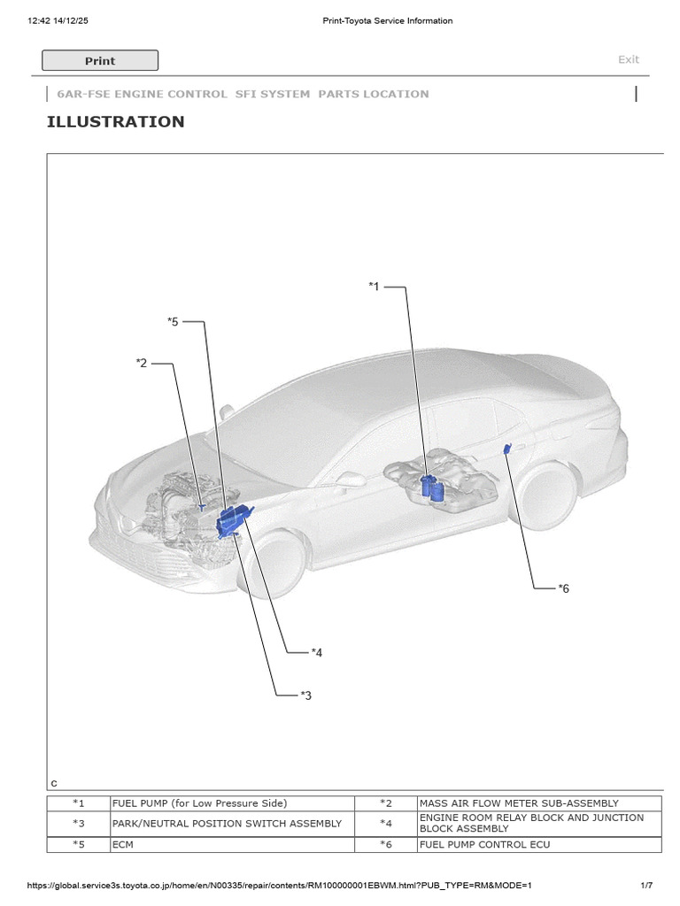 6AR-FSE Engine Control Parts Guide | PDF | Throttle | Engines