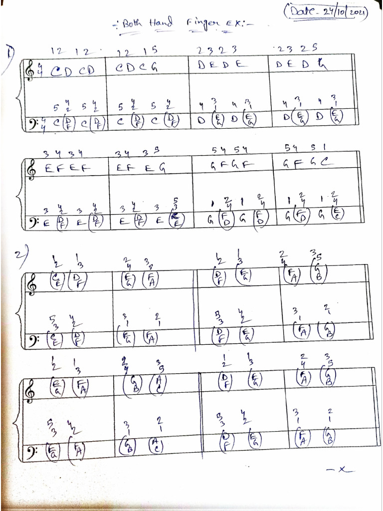 Piano Finger Exercises - Normal Sheet | PDF
