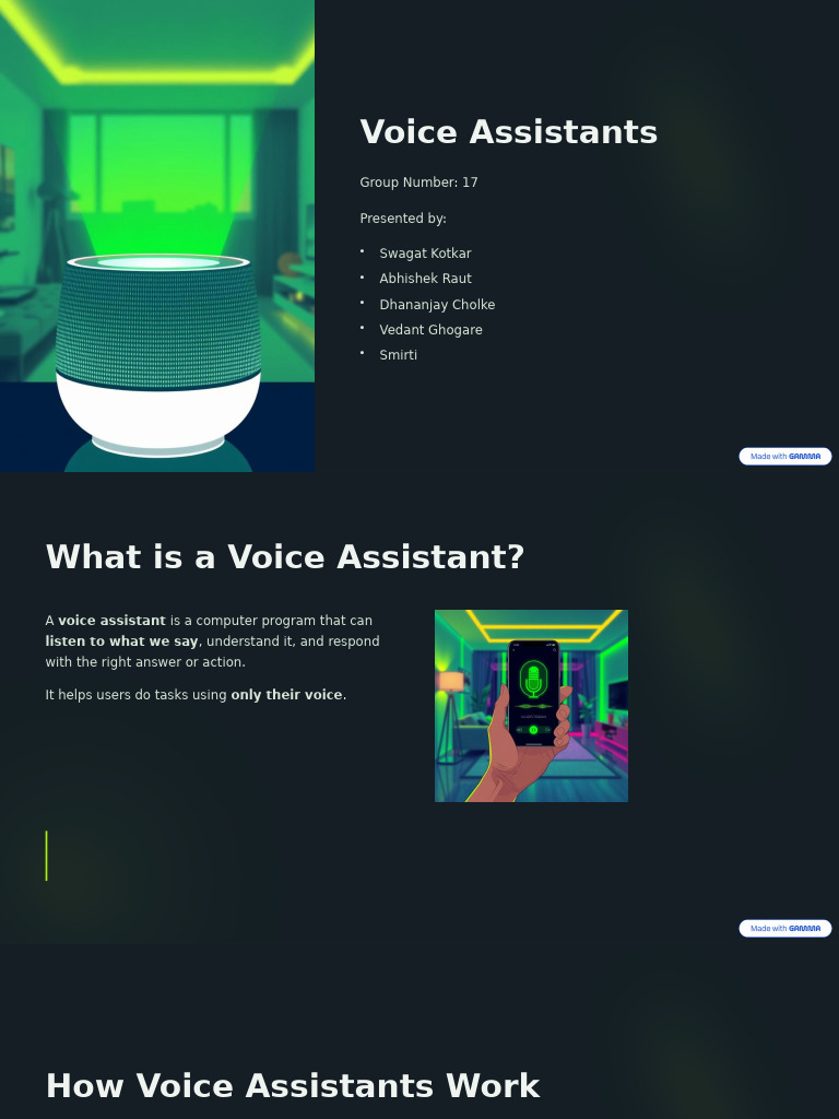 Understanding Voice Assistants and Uses | PDF