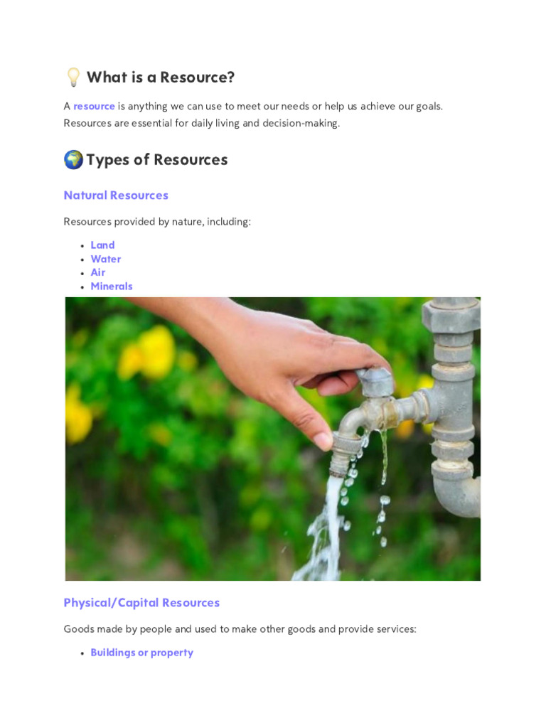 Understanding Types of Resources | PDF