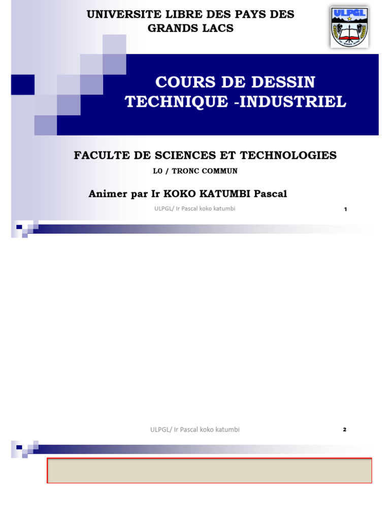 Cours de Dessin Technique Industriel | PDF | Dessin technique | Dessin