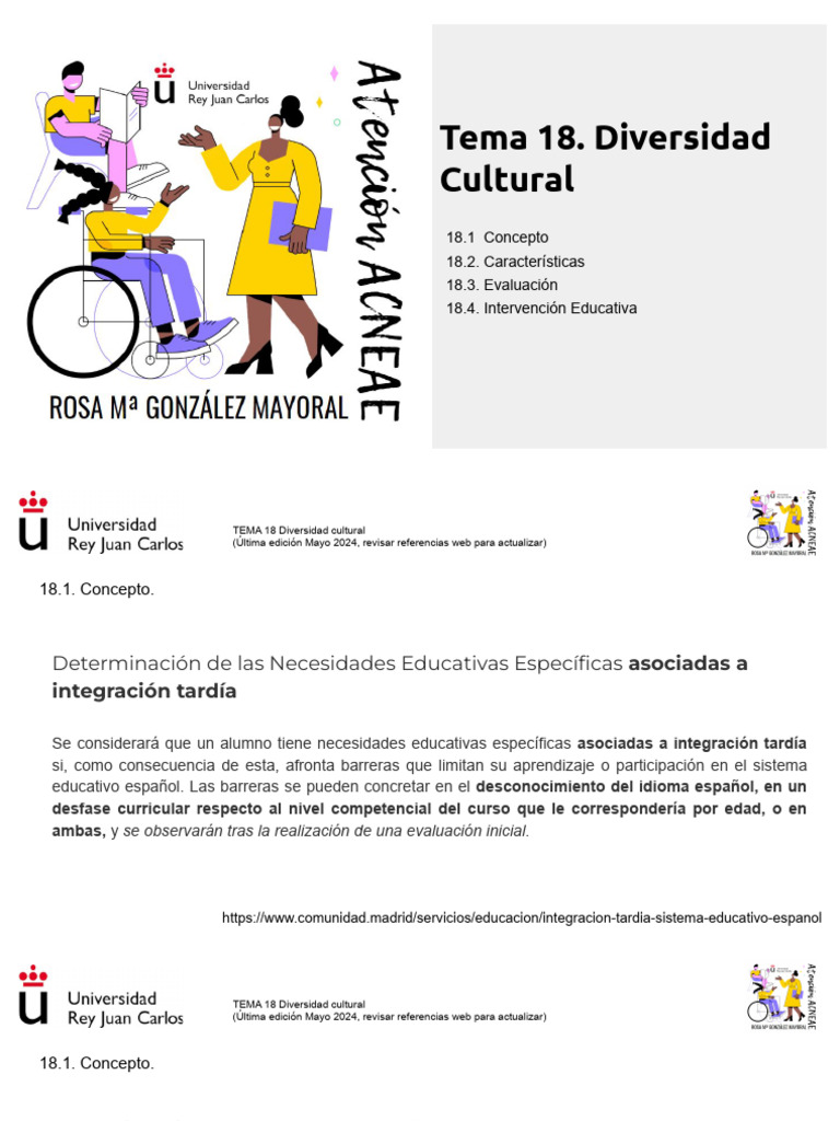 Tema 18. Diversidad Cultural | PDF | Educación primaria | Plan de estudios