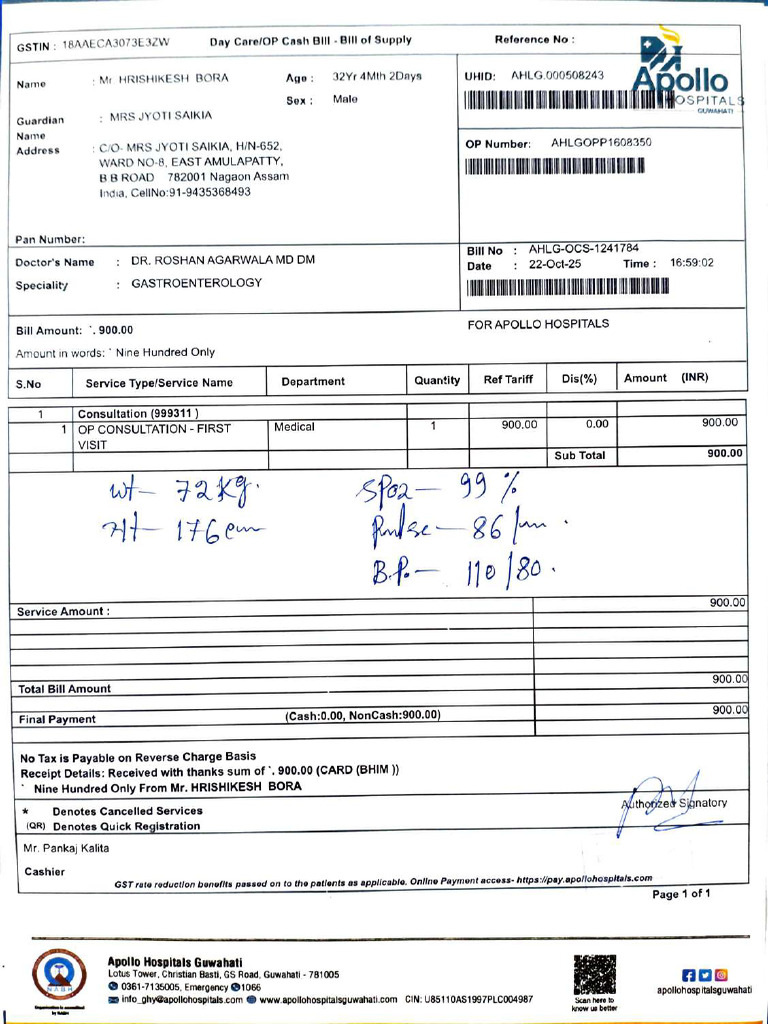 Medical Bill and Consultation Summary | PDF | Liver | Ct Scan