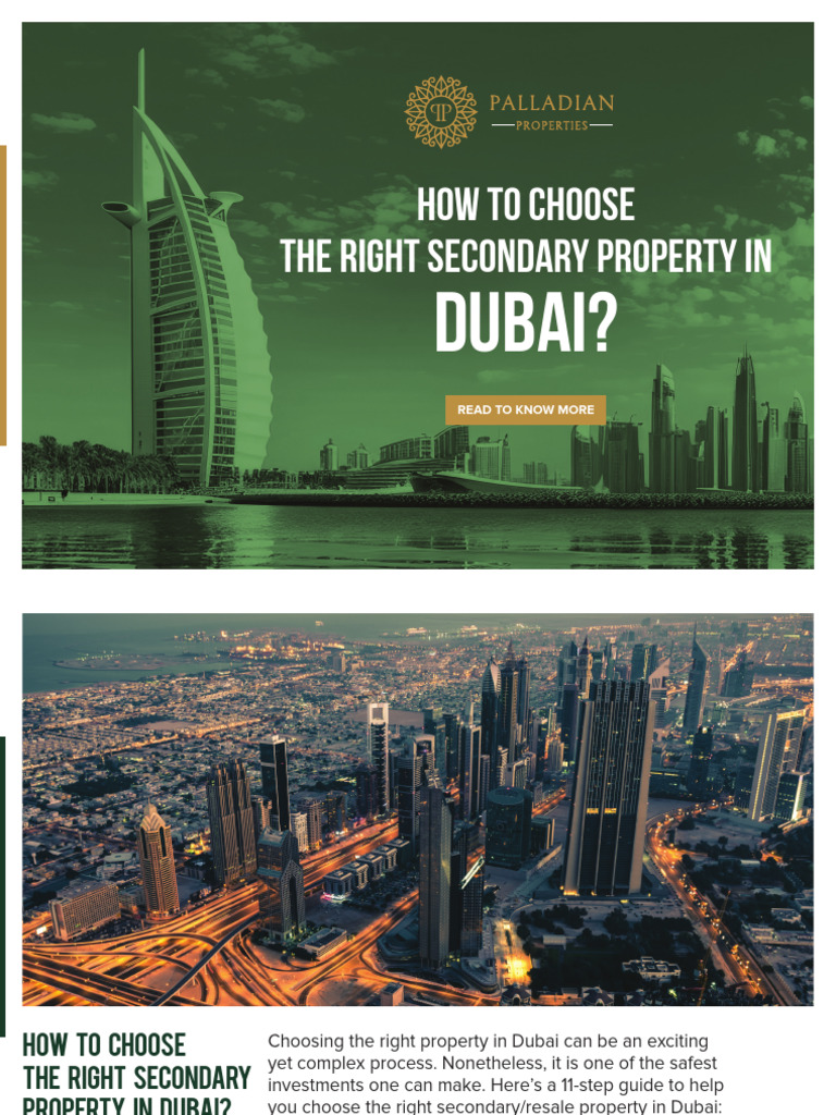 Guide to Buying Secondary Property in Dubai | PDF | Mortgages | Real ...