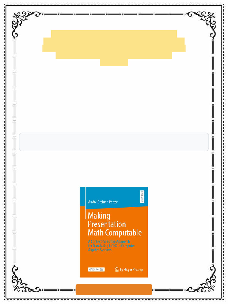 Making Presentation Math Computable A Context Sensitive Approach for ...