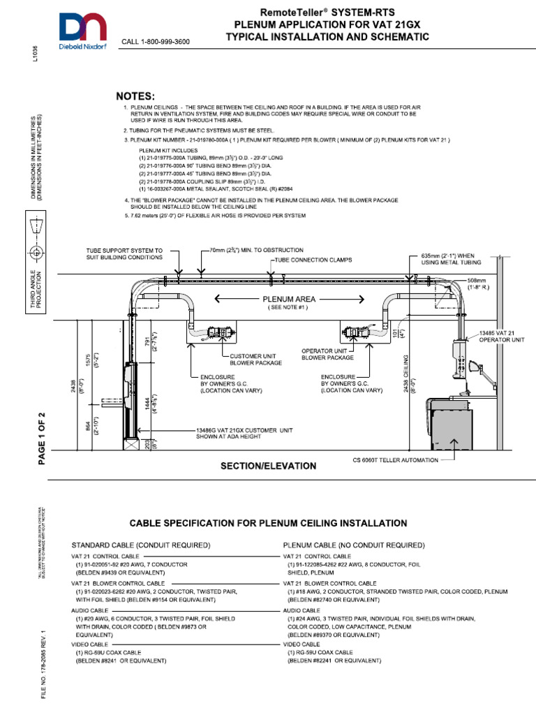 RTS VAT 21GX Typical Installation and Schematic 1782085r01 | PDF