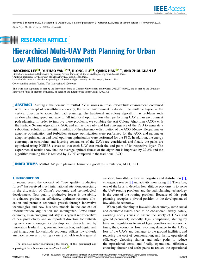 Urban Multi-UAV Path Planning Optimization | PDF | Unmanned Aerial ...