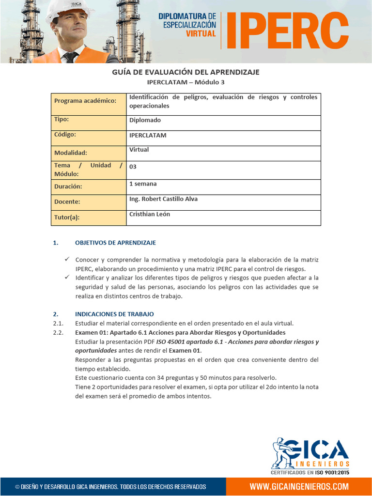 Guía de Evaluación del Aprendizaje IPERCLATAM | PDF | Aprendizaje