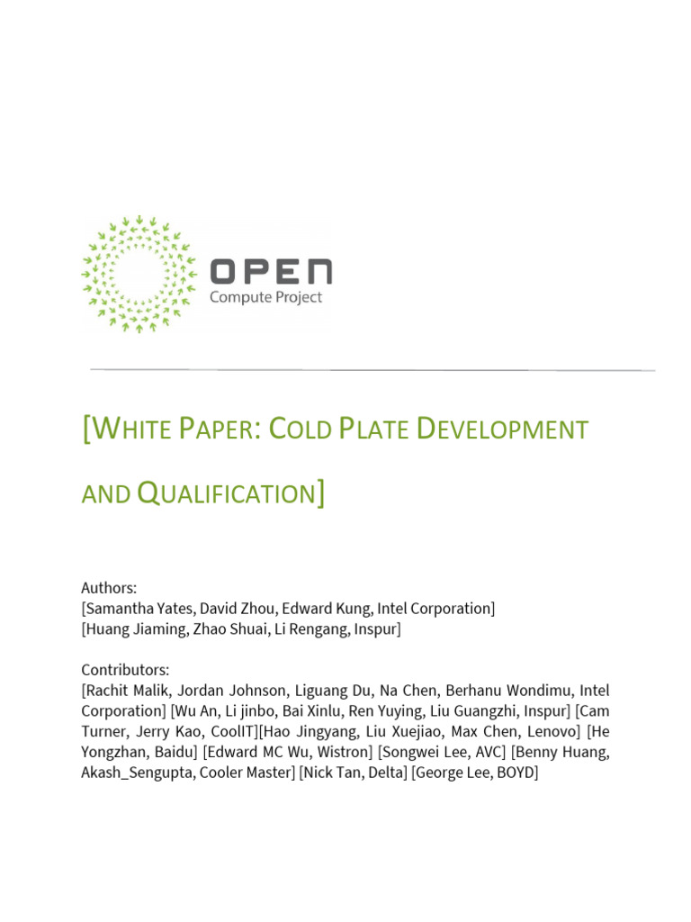 Cold Plate Development & Testing Guide | PDF | Heat Exchanger | Pipe ...