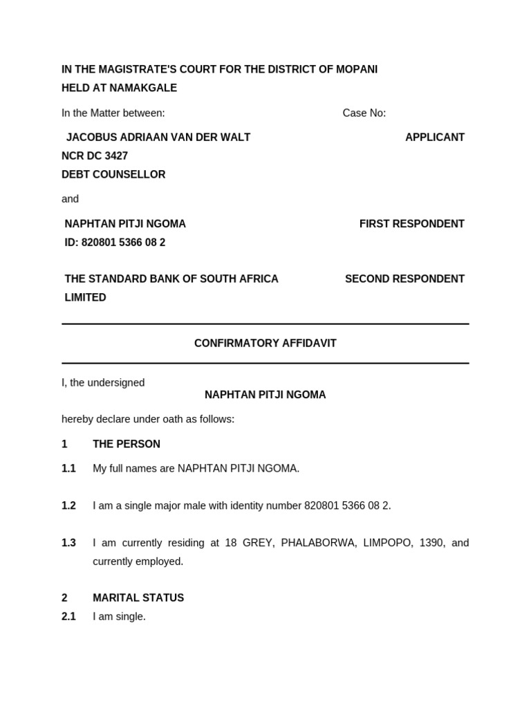 Confirmatory Affidavit - 2025-10-29T142937.025 | PDF | Affidavit | Justice