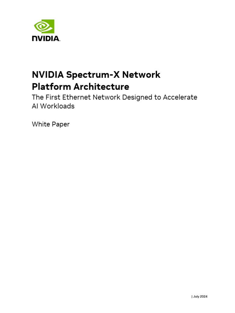 NVIDIA Spectrum-X: Ethernet for AI | PDF | Computer Network | Network ...