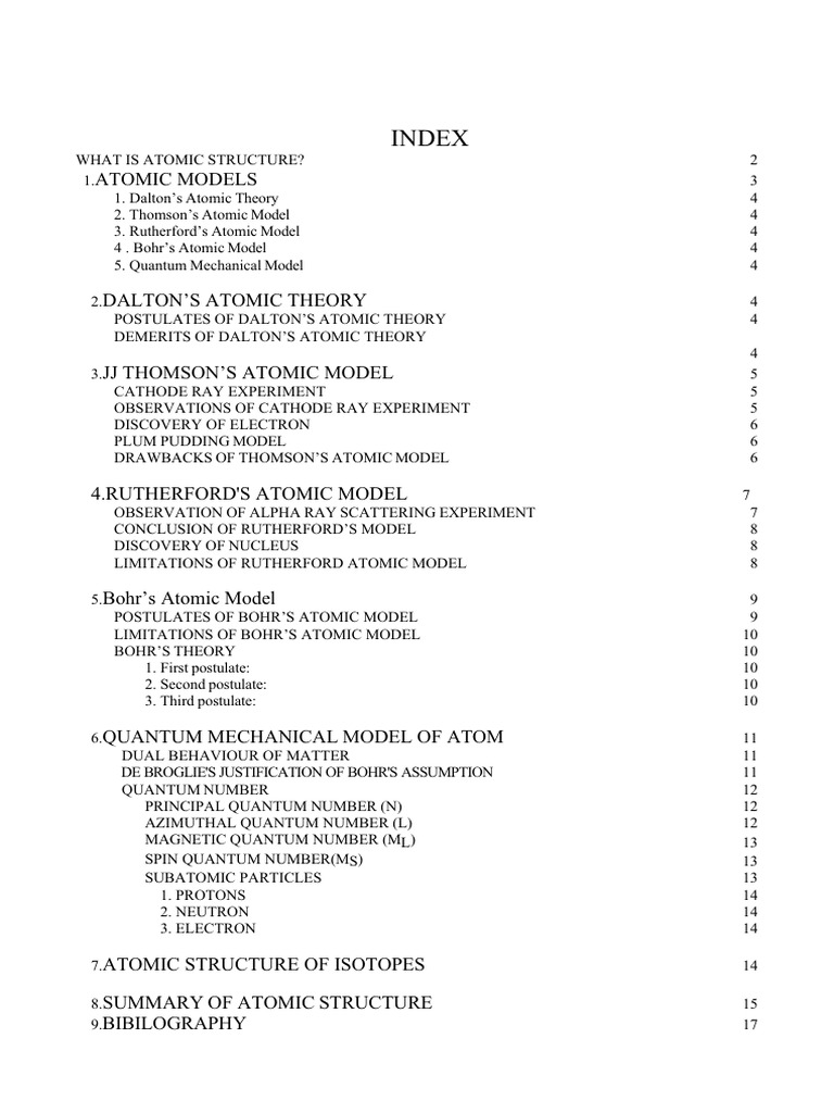 Structure of Atom Project | PDF | Atoms | Proton