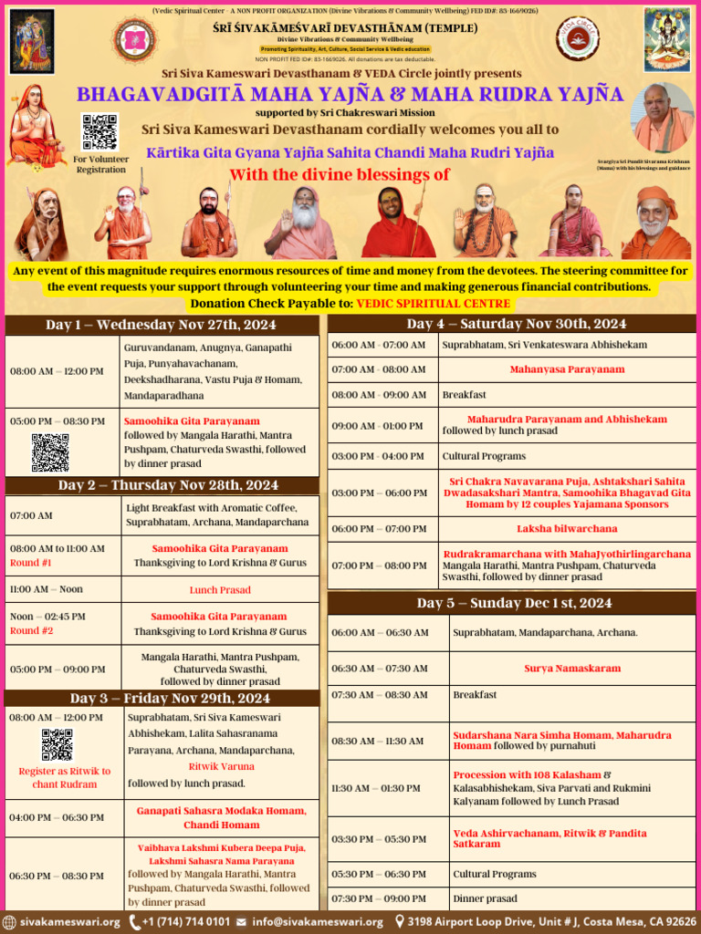 Maha Rudram Ritual and Community Support | PDF | Bhakti | Shiva