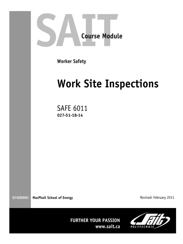 Work Site Inspection Procedures Guide | PDF | Occupational Safety And ...