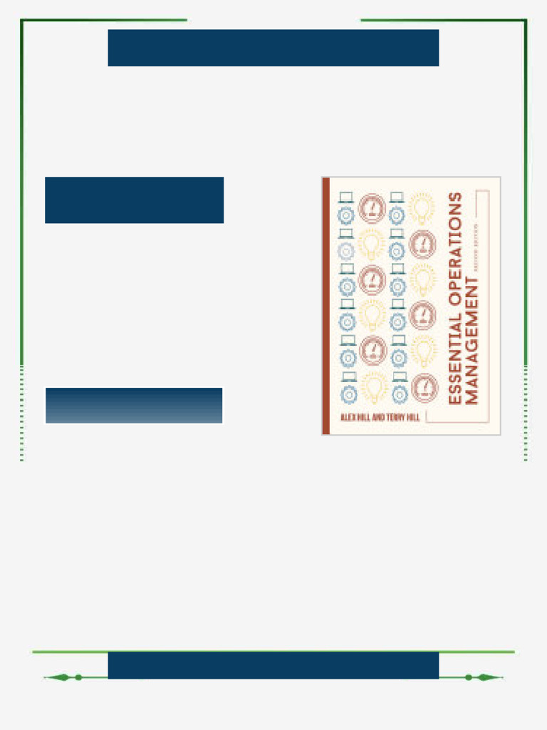 Essential Operations Management Alex Hill ebook modern layout version ...