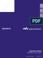Sony Walkman A810 Series Operation Guide (GB)
