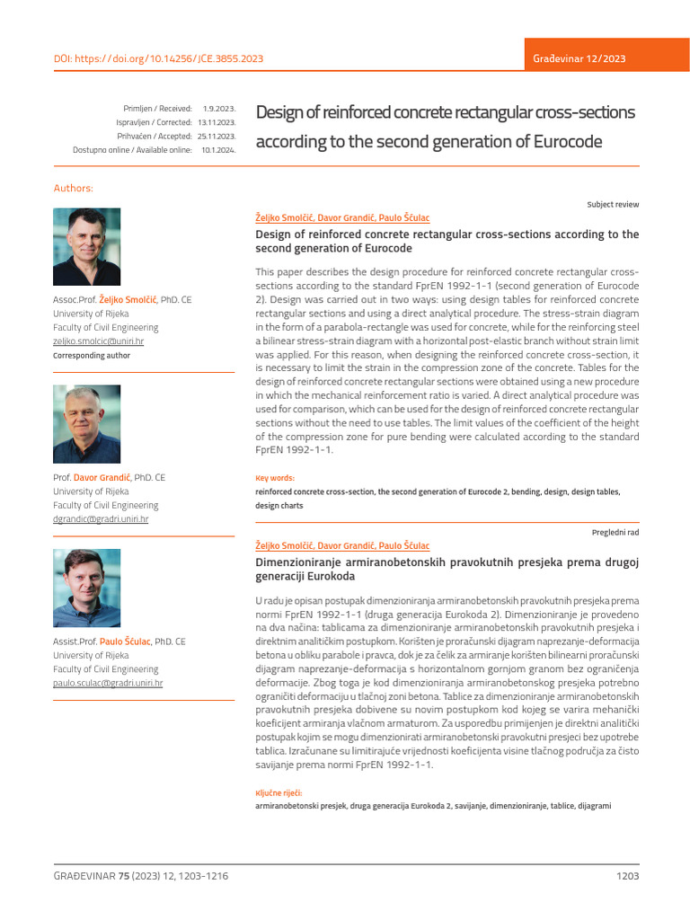 Eurocode 2 Design for Concrete Sections | PDF | Deformation ...