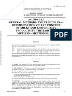 As 2300.1.4.2-1988 Methods of Chemical and Physical Testing For The Dairying Industry General Methods and Pri