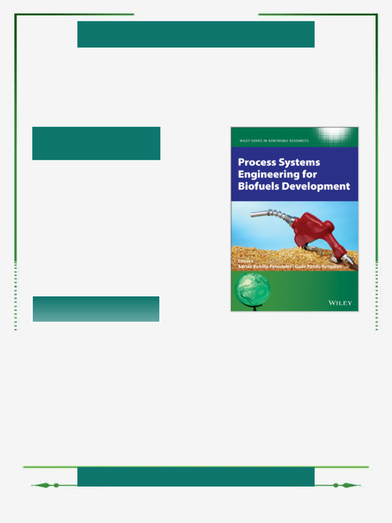 Process Systems Engineering for Biofuels Development Adrian Bonilla ...
