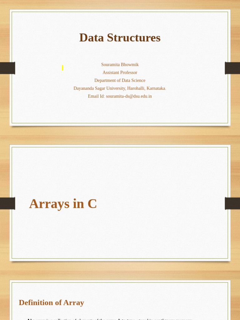 C Arrays: Definition and Operations | PDF | Integer (Computer Science ...