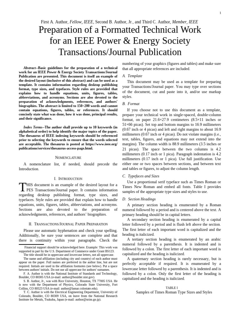 IEEE Journal Paper Preparation Guide | PDF | Typefaces | International ...