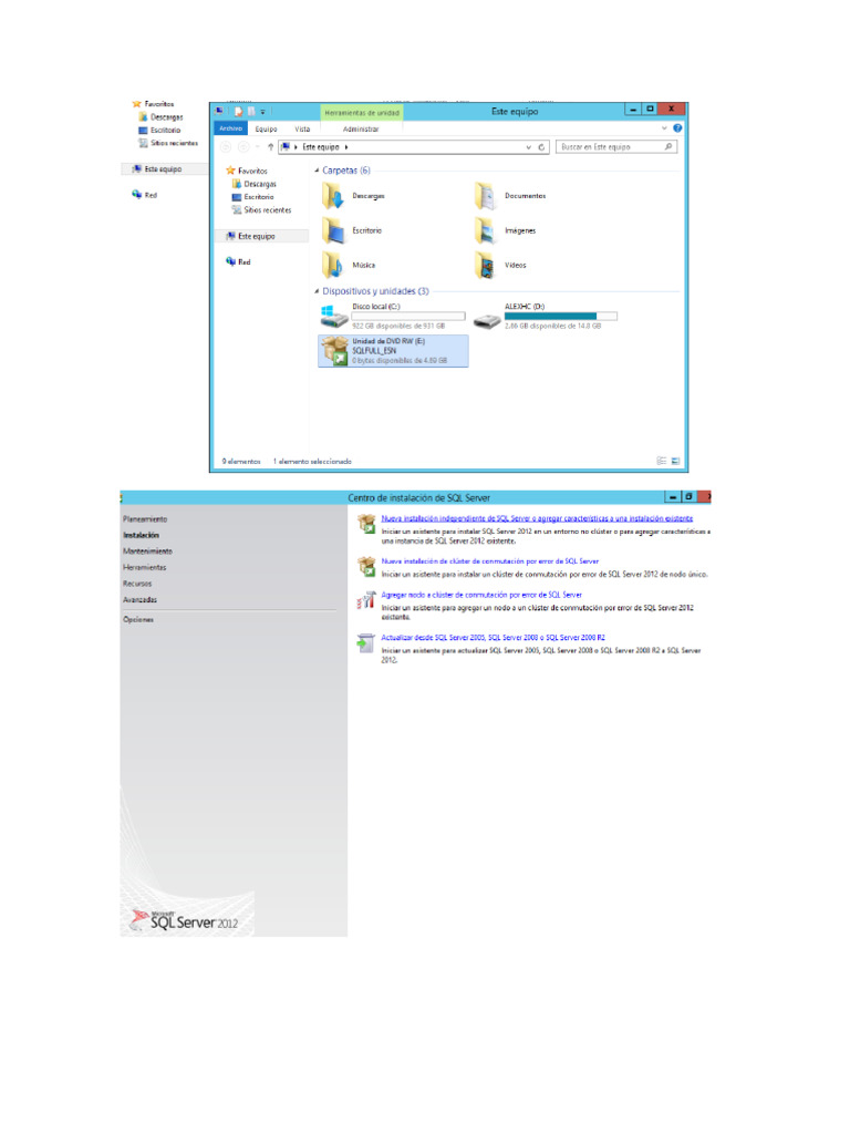 Manual Instalacion SQL Server 2012 | PDF