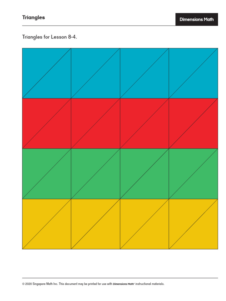 Understanding Triangles in Dimensions Math | PDF