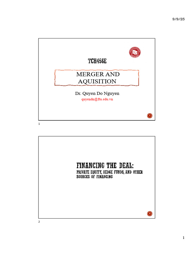 M&A Financing and Leveraged Buyouts Guide | PDF | Mergers And ...