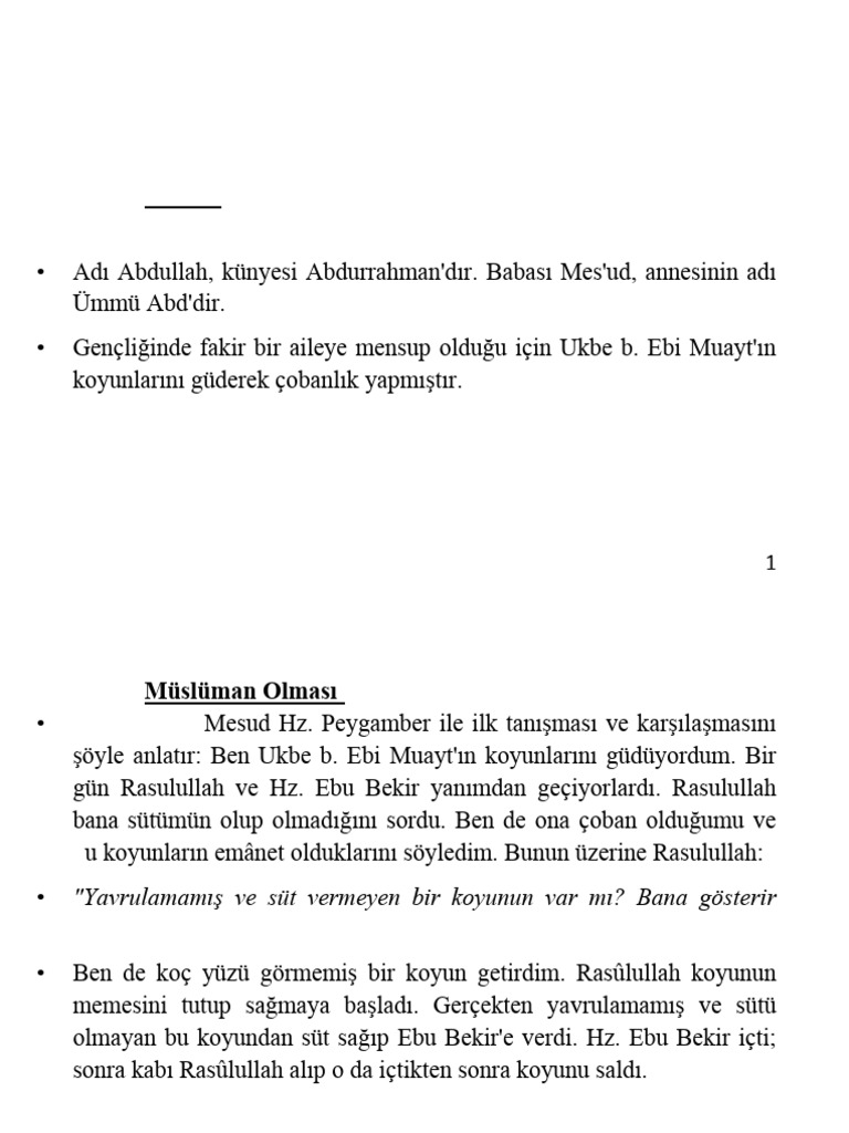 Abdullah B. Mesud (Ra) | PDF