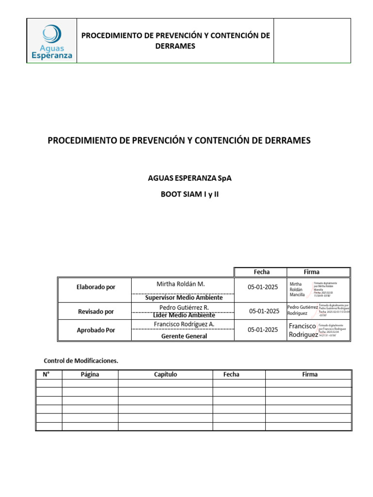 Prevención y Contención de Derrames | PDF | Residuos peligrosos | Residuos