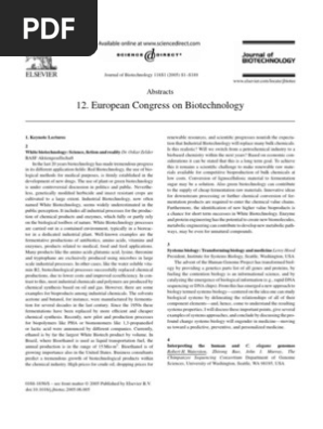 First Author 2005 Journal Of Biotechnology Metabolism - 