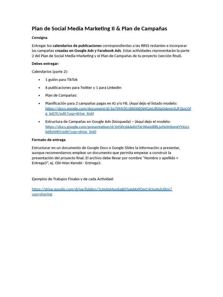 Plan de Social Media Marketing II | PDF