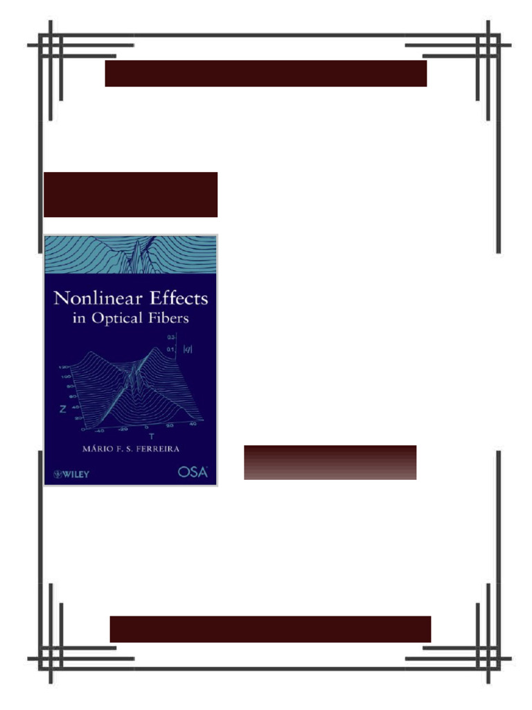 88085 | PDF | Nonlinear Optics | Dispersion (Optics)