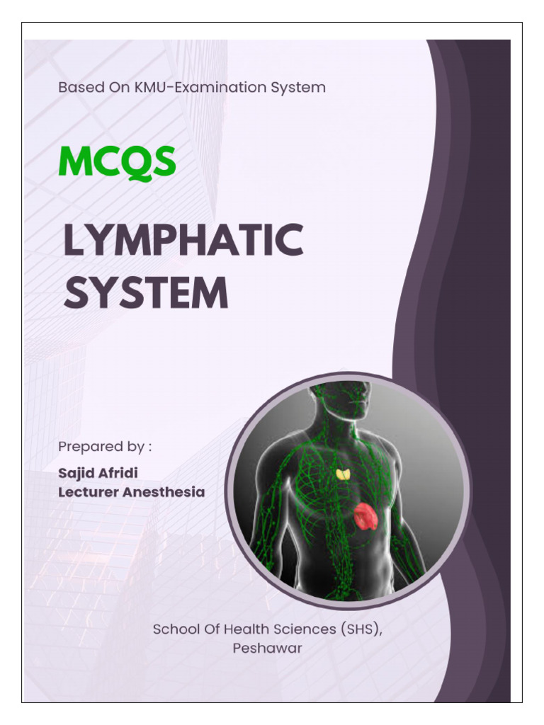 Lymphatic System Mcqs 2nd Semester Kmu Pdf Lymph Node Lymph