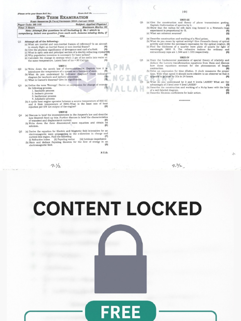 AP-1 Endsem Dec 2024 | PDF