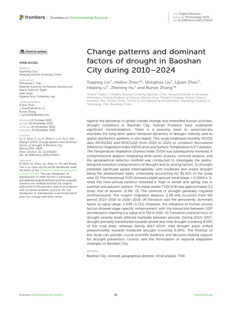Change patterns | PDF | Drought | Ecology