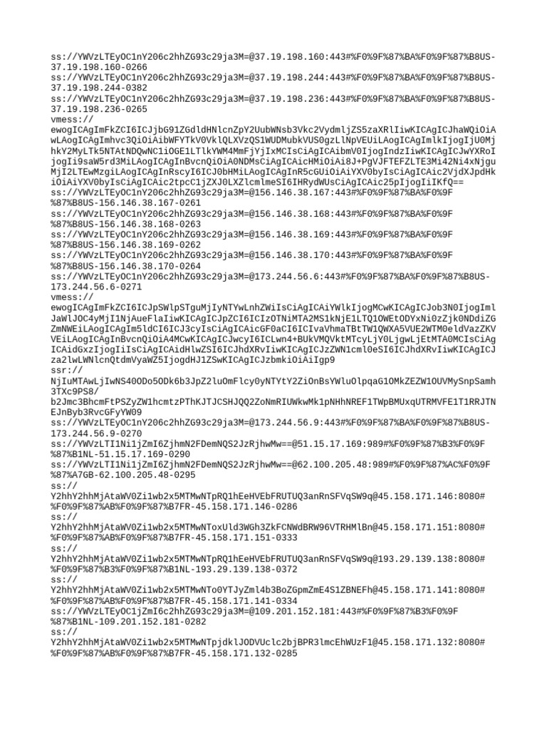 Proxy Server Configuration List | PDF
